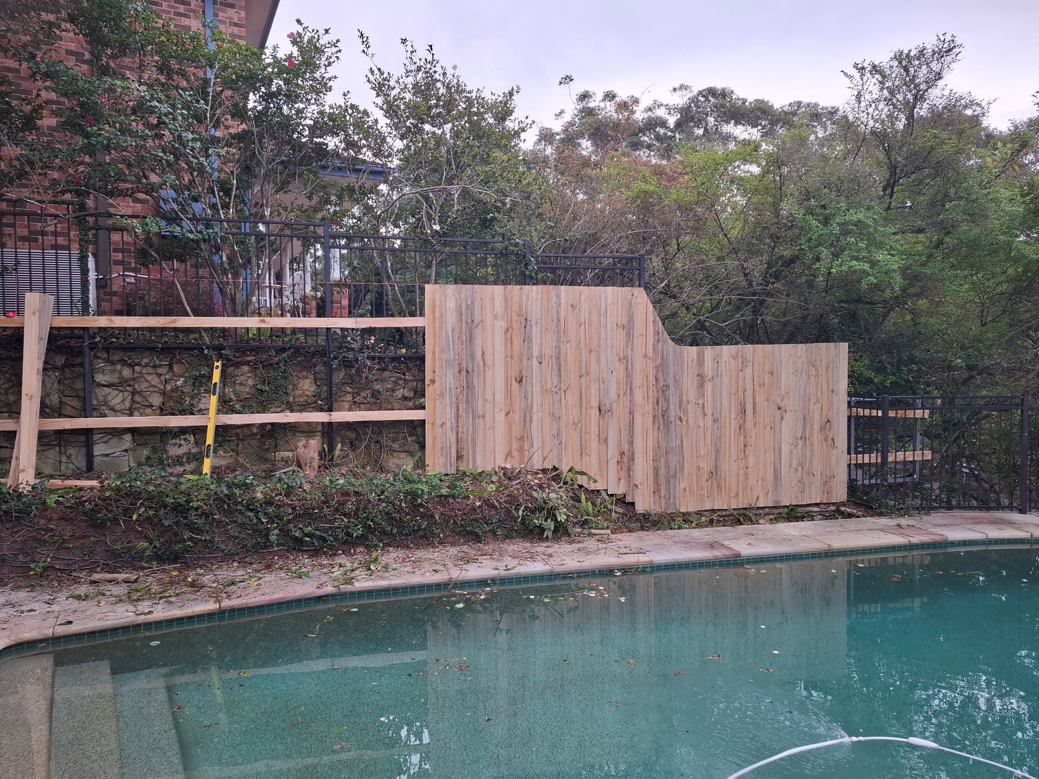 Timber fence construction